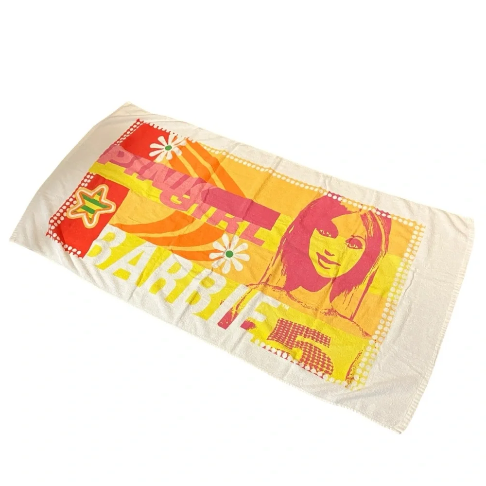 Barbie Vintage Y2K Pink Girl Beach Towel